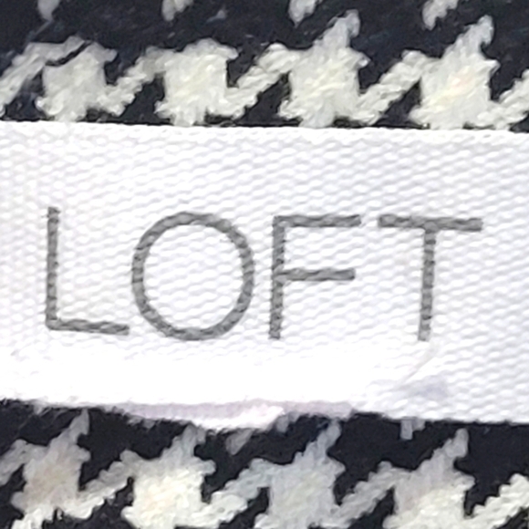 LOFT XS Checkered Black White Pants Contemporary Office Career - Picture 5 of 6